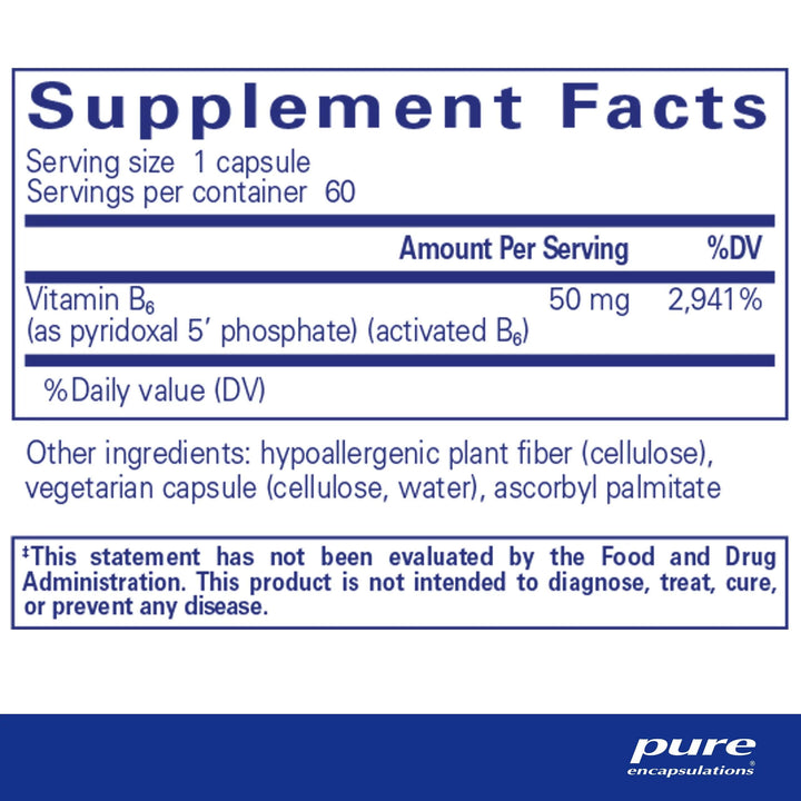 P5P 50 (activated vitamin B6) - Pharmedico