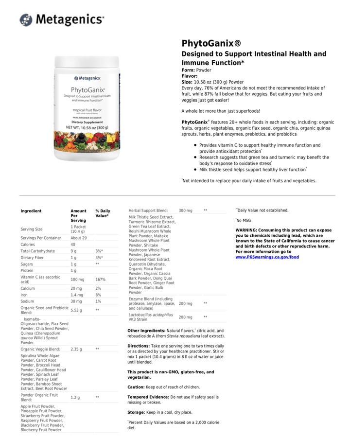 PhytoGanix information sheet.