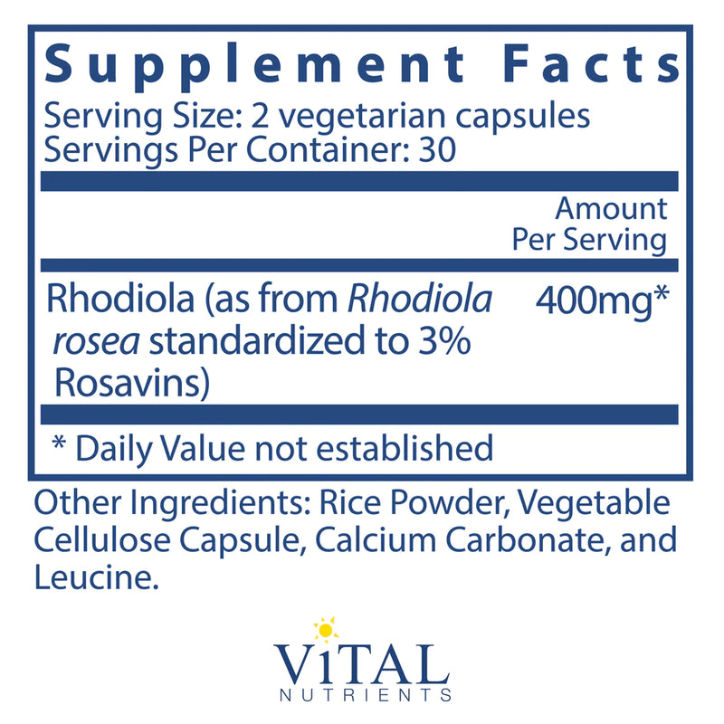 Rhodiola rosea 3% Standardized Extract - Pharmedico