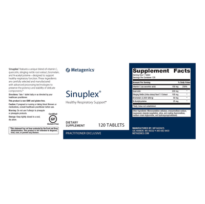 Sinuplex label - Pharmedico