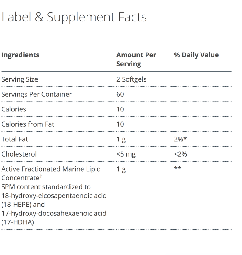 SPM Active supplement facts