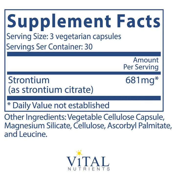 Strontium (citrate) 227mg - Pharmedico