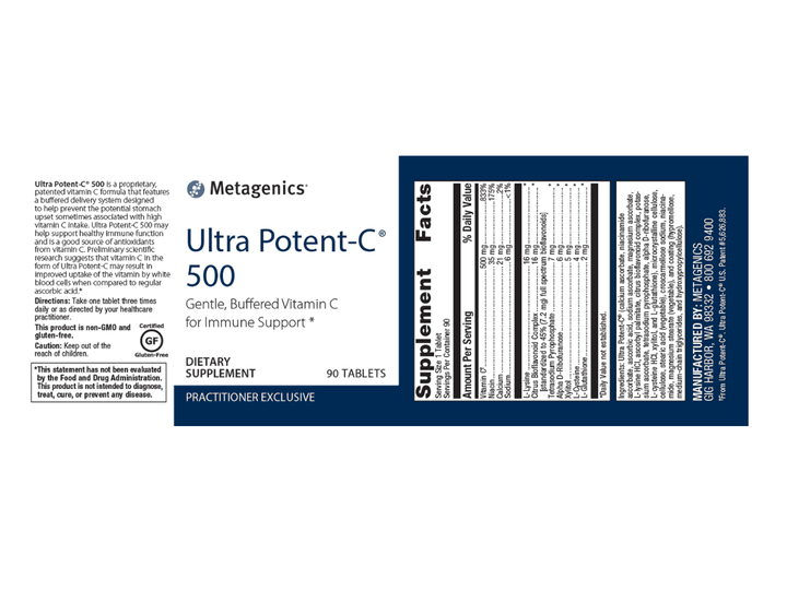 Ultra Potent-C 500 label - Pharmedico