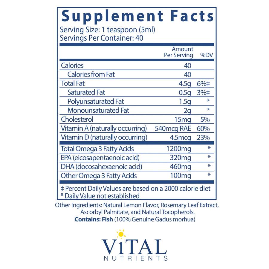 Ultra Pure® Cod Liver Oil 1025 Pharmaceutical Grade | Pharmedico