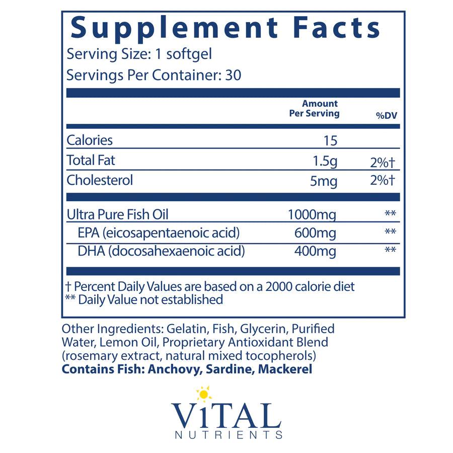 Ultra Pure® Fish Oil 1000 Pharmaceutical Grade - Pharmedico