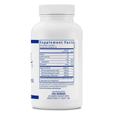 Ultra Pure® Fish Oil 700 Enteric Pharmaceutical Grade Triglyceride Form - Pharmedico
