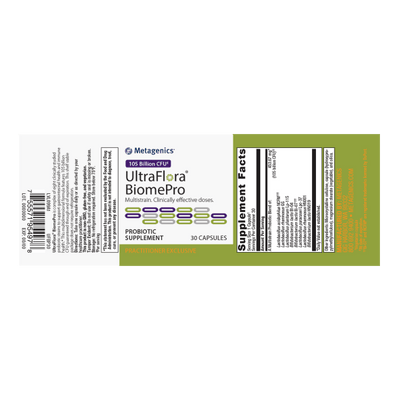 UltraFlora BiomePro label - Pharmedico