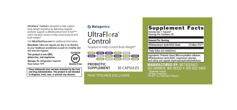 UltraFlora Control label - Pharmedico
