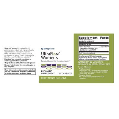 UltraFlora Women's label - Pharmedico