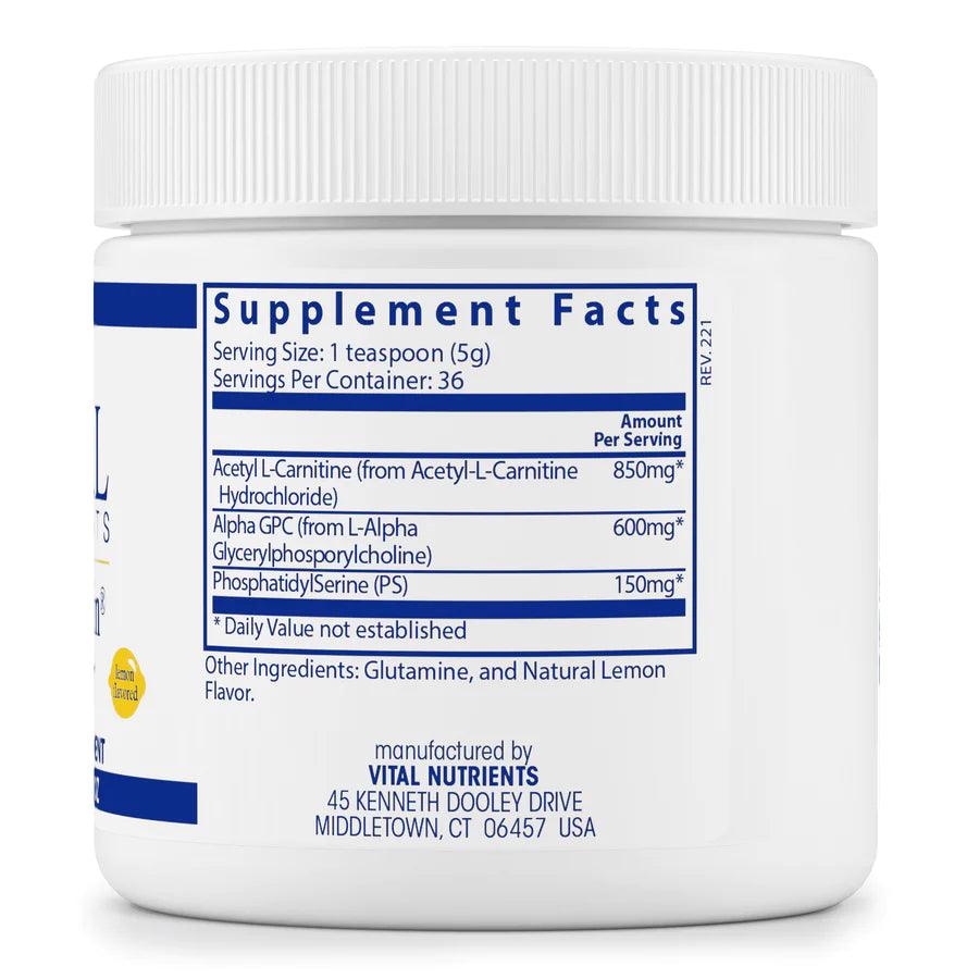 Vital Brain Powder Natural Lemon Flavor - Vital Nutrients - Pharmedico