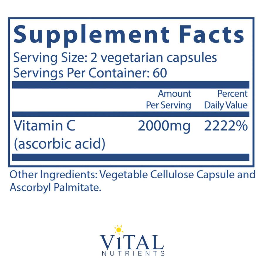 Vitamin C (100% pure ascorbic acid) 1000mg - Pharmedico