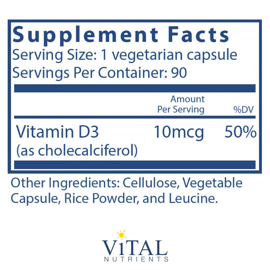 Vitamin D3 10mcg - Pharmedico