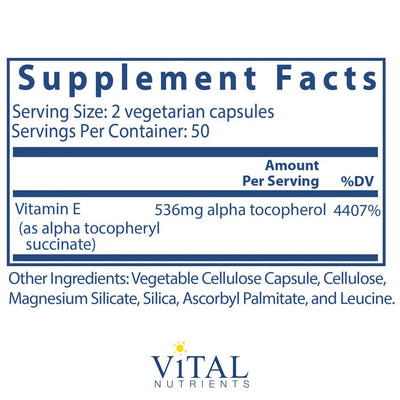 Vitamin E Succinate (536mg alpha tocopheryl) - Pharmedico